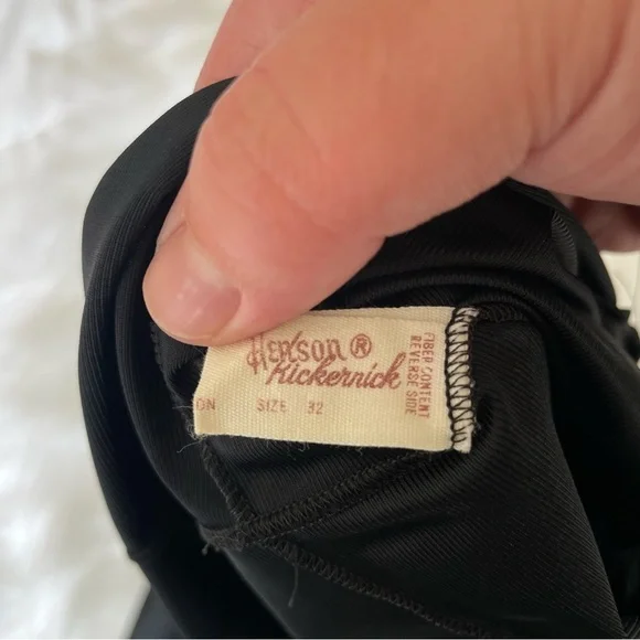 Vintage Henson Kickernick Full Dress Slip / Negligee Black + Gray Lace Size 32 - Picture 12 of 16